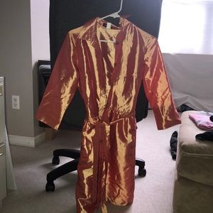 Sexy silk robe